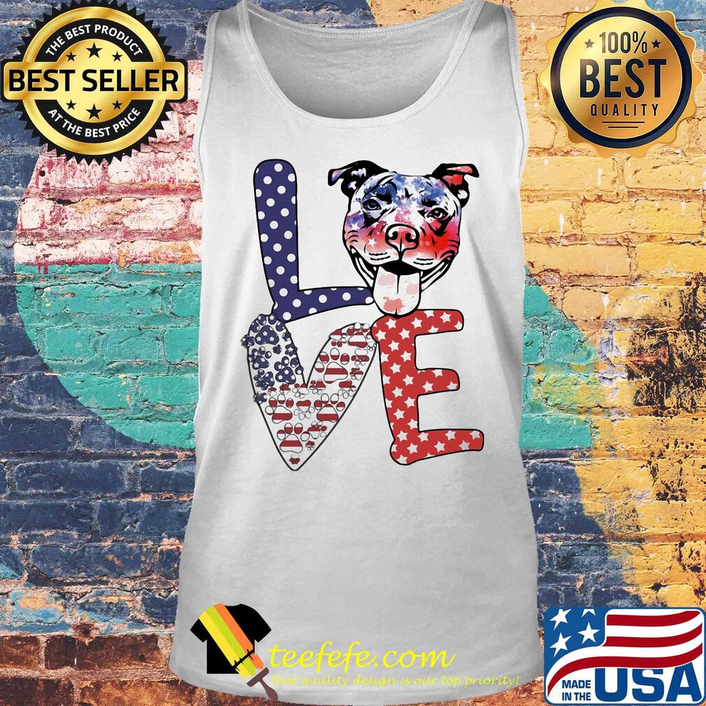 Love heart pitbull paw American flag veteran Independence Day s Tank top Love heart pitbull paw American flag veteran Independence Day s Tank top
