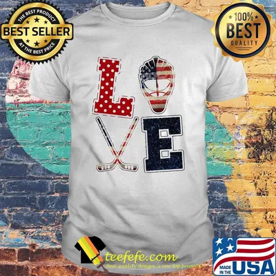 Love hockey American flag veteran Independence day shirt