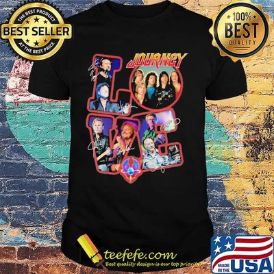 Love journey band members signatures shirt