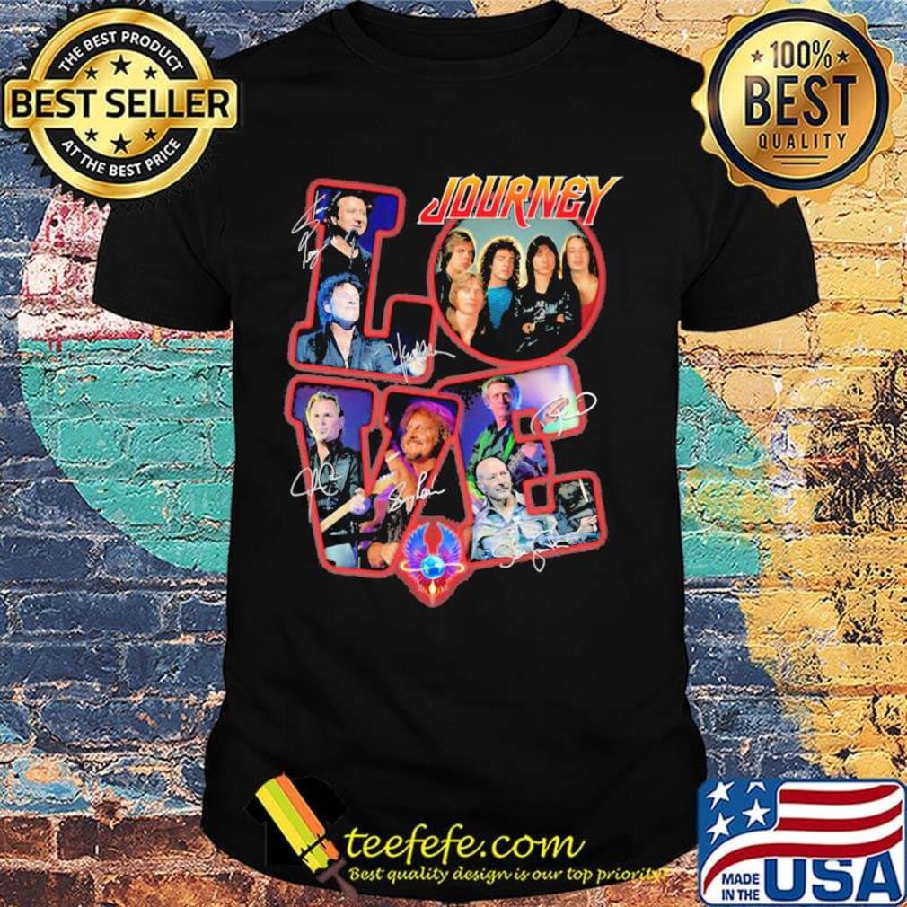Love journey band members signatures shirt