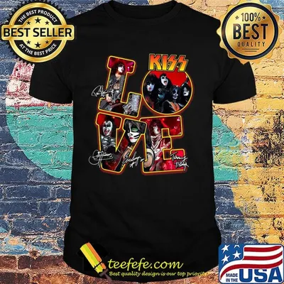 Love kiss band members signatures shirt
