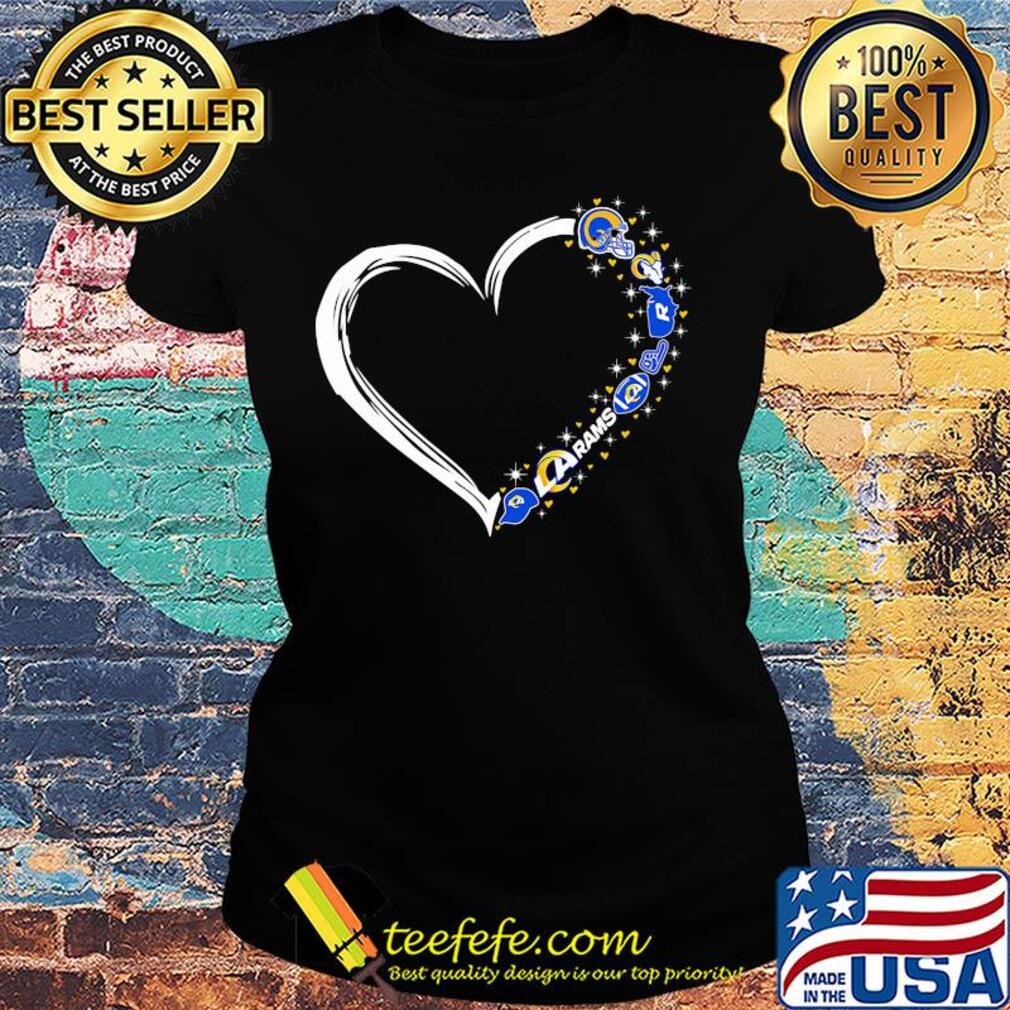 Love Los Angeles Rams football hearts s Ladies tee Love Los Angeles Rams football hearts s Ladies tee