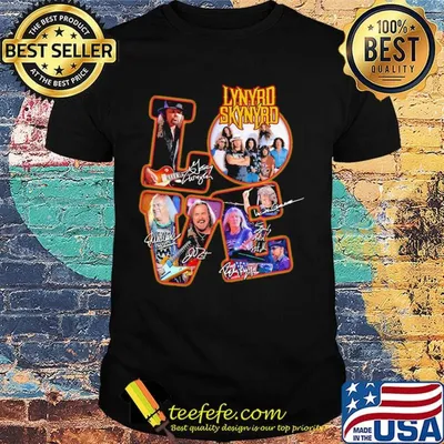 Love lynyrd skynyrd band member signatures shirt