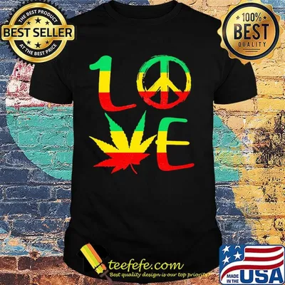 Love Marijuana Leaf LGBT Shirt
