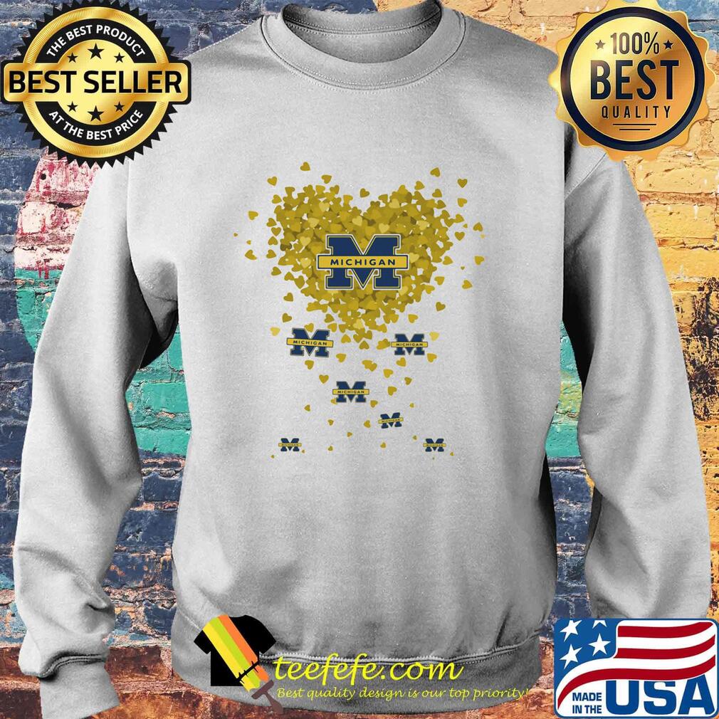 Love michigan wolverines logo hearts s Sweater Love michigan wolverines logo hearts s Sweater