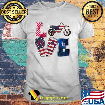 Love motocross American flag veteran Independence day shirt