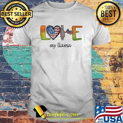 Love my Llama American flag LGBT shirt