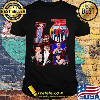 Love new kids on the block band members signatures shirt