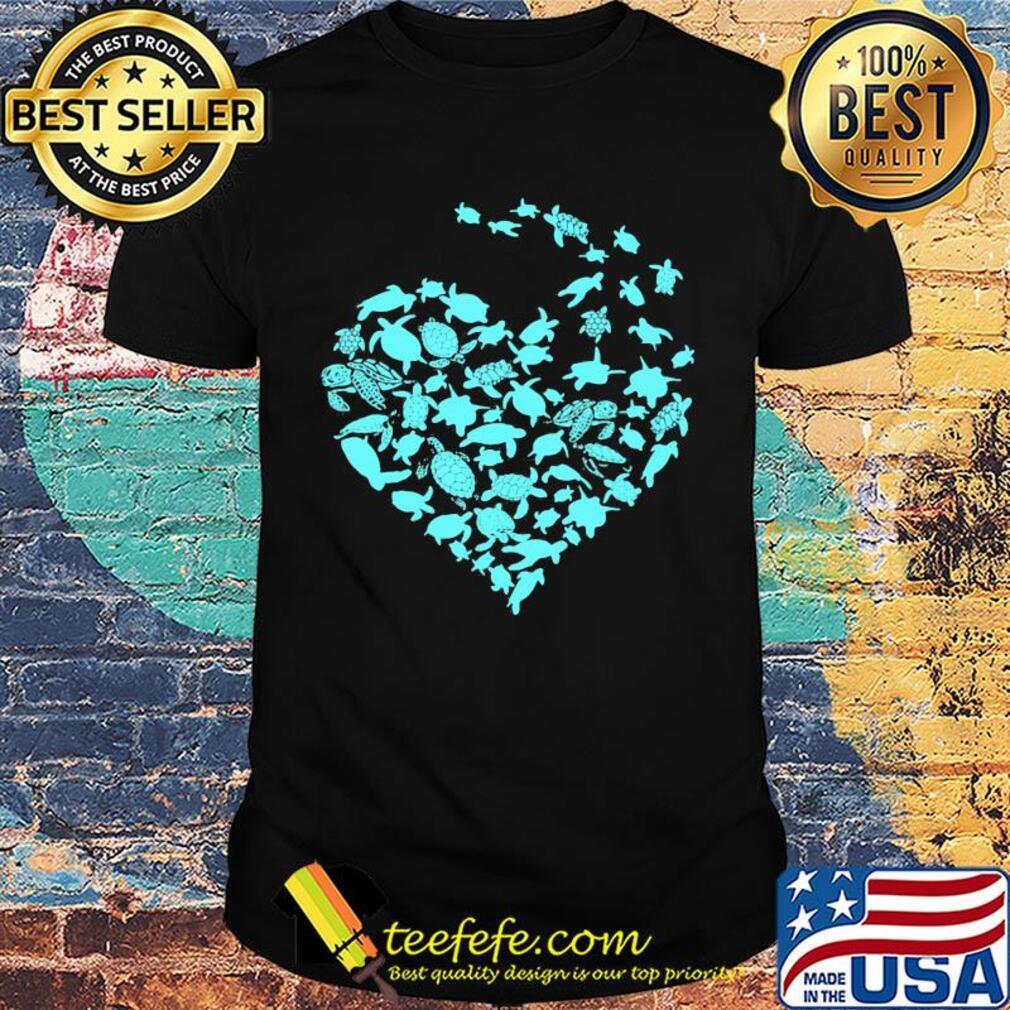 Love sea turtles heart shirt