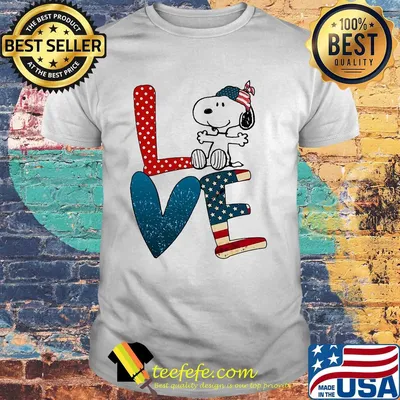 Love snoopy firework american flag independence day shirt