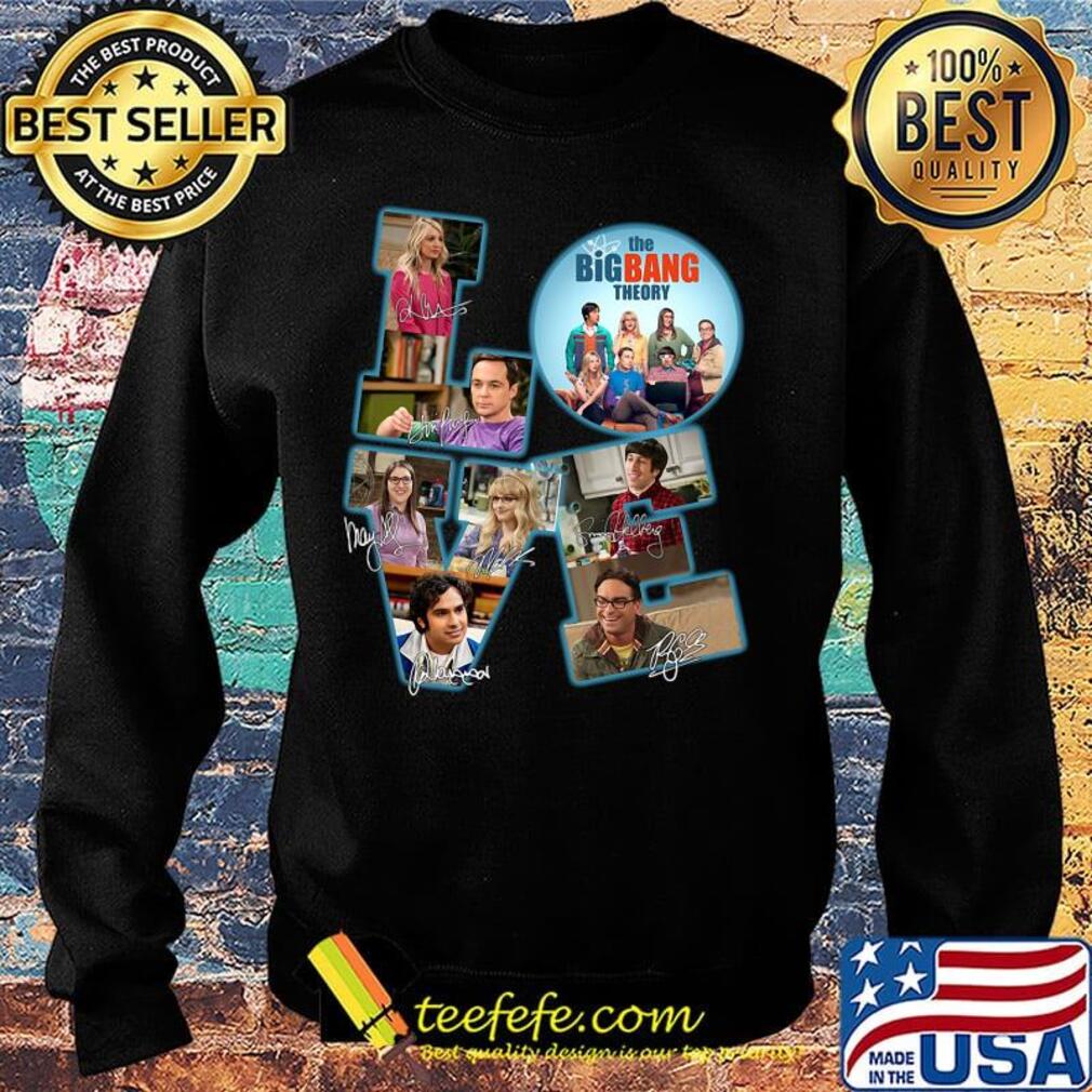 Love the big bang theory movie characters signatures s Sweater Love the big bang theory movie characters signatures s Sweater
