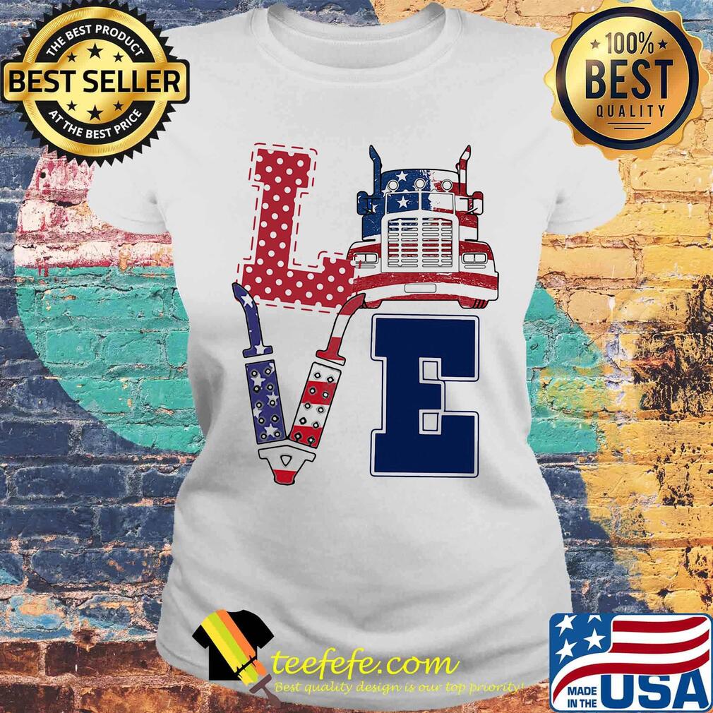 Love trucker american flag independence day s Laides tee Love trucker american flag independence day s Laides tee