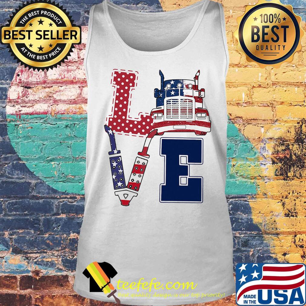 Love trucker american flag independence day s Tank top Love trucker american flag independence day s Tank top