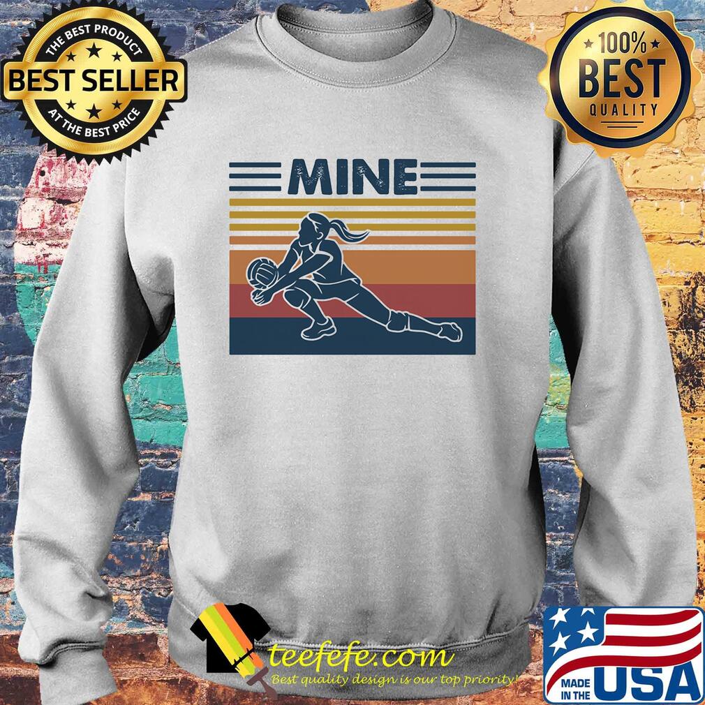 Love volleyball mine vintage retro s Sweater Love volleyball mine vintage retro s Sweater