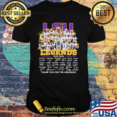 Lsu tigers legends 1893 2020 thank you for the memories signatures shirt
