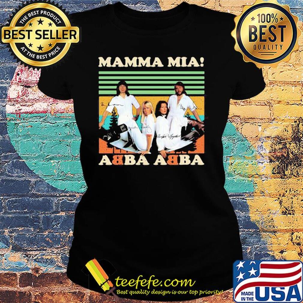 Mamma mia abba abba signatures vintage s Ladies tee Mamma mia abba abba signatures vintage s Ladies tee