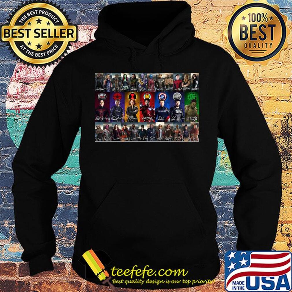 Marvel super heroes characters signatures s Hoodie Marvel super heroes characters signatures s Hoodie