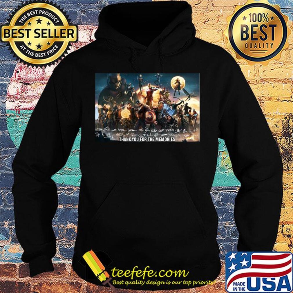 Marvel super heroes thank you for the memories characters signatures s Hoodie Marvel super heroes thank you for the memories characters signatures s Hoodie