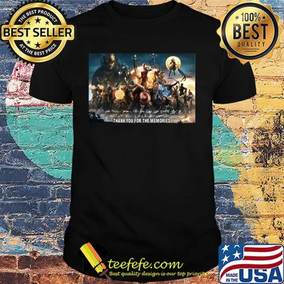 Marvel super heroes thank you for the memories characters signatures shirt