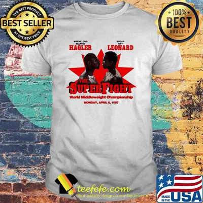 Marvelous marvin hagler vs sugar ray leonard the super fight world middleweight championship shirt