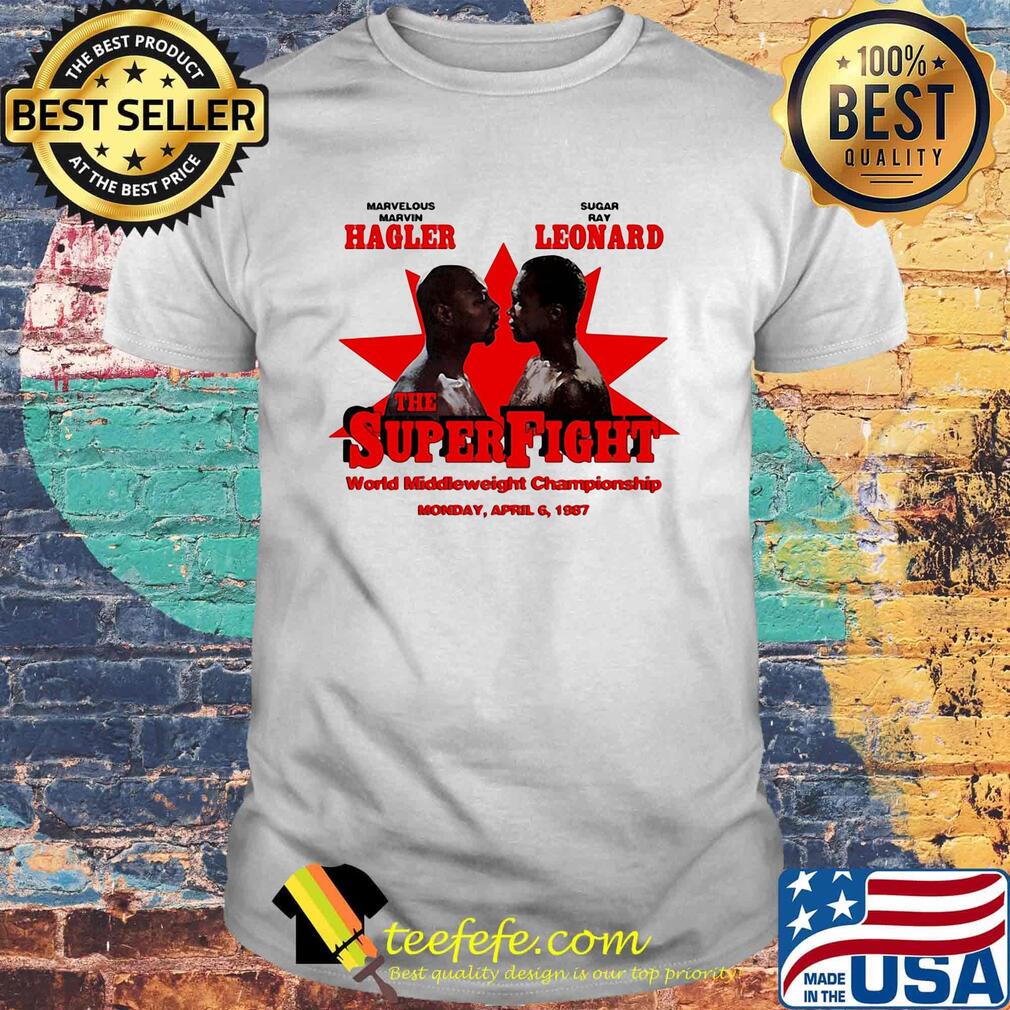 Marvelous marvin hagler vs sugar ray leonard the super fight world middleweight championship shirt
