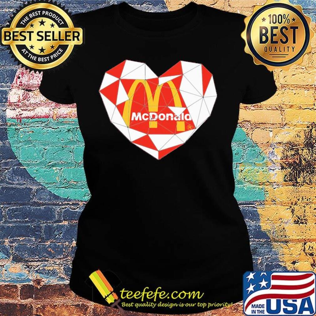 Mcdonald's logo heart diamond s Ladies tee Mcdonald's logo heart diamond s Ladies tee