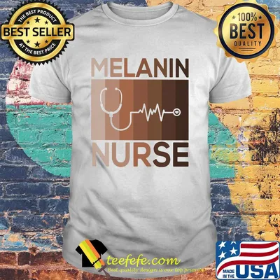 Melanin Nurse Medical Stethoscope Black Lives Matter Shirt