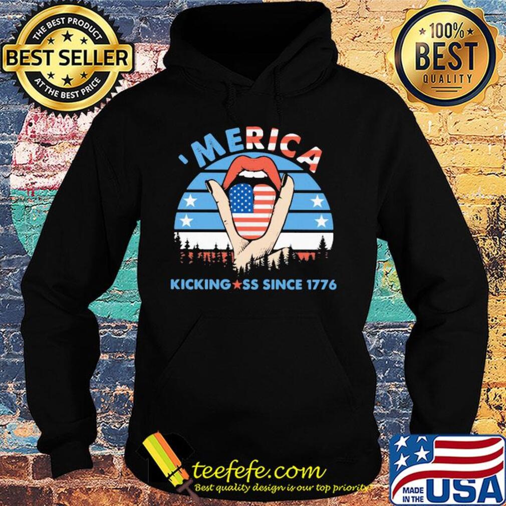 Merica kicking ass since 1776 american flag independence day vintage retro s Hoodie Merica kicking ass since 1776 american flag independence day vintage retro s Hoodie
