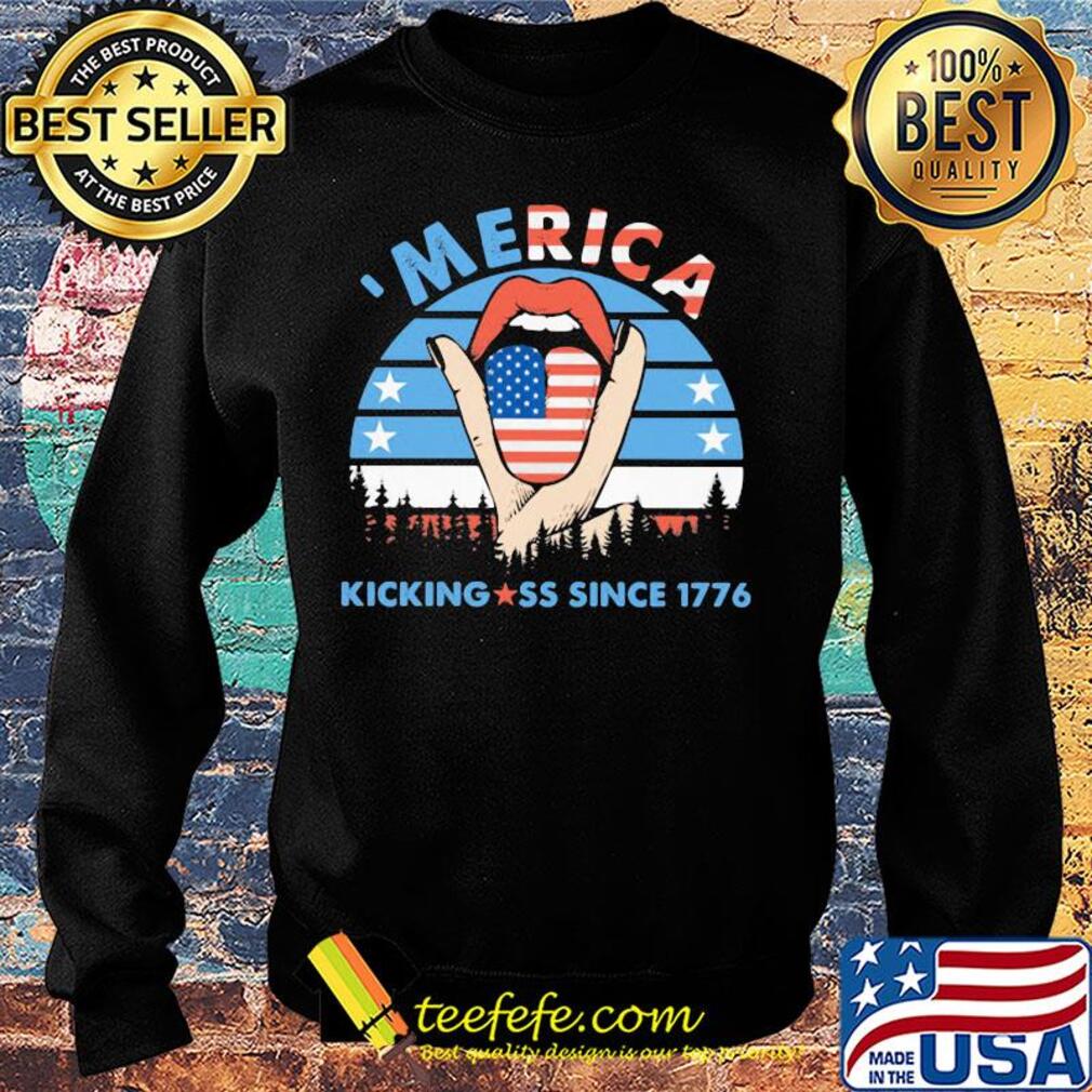 Merica kicking ass since 1776 american flag independence day vintage retro s Sweater Merica kicking ass since 1776 american flag independence day vintage retro s Sweater