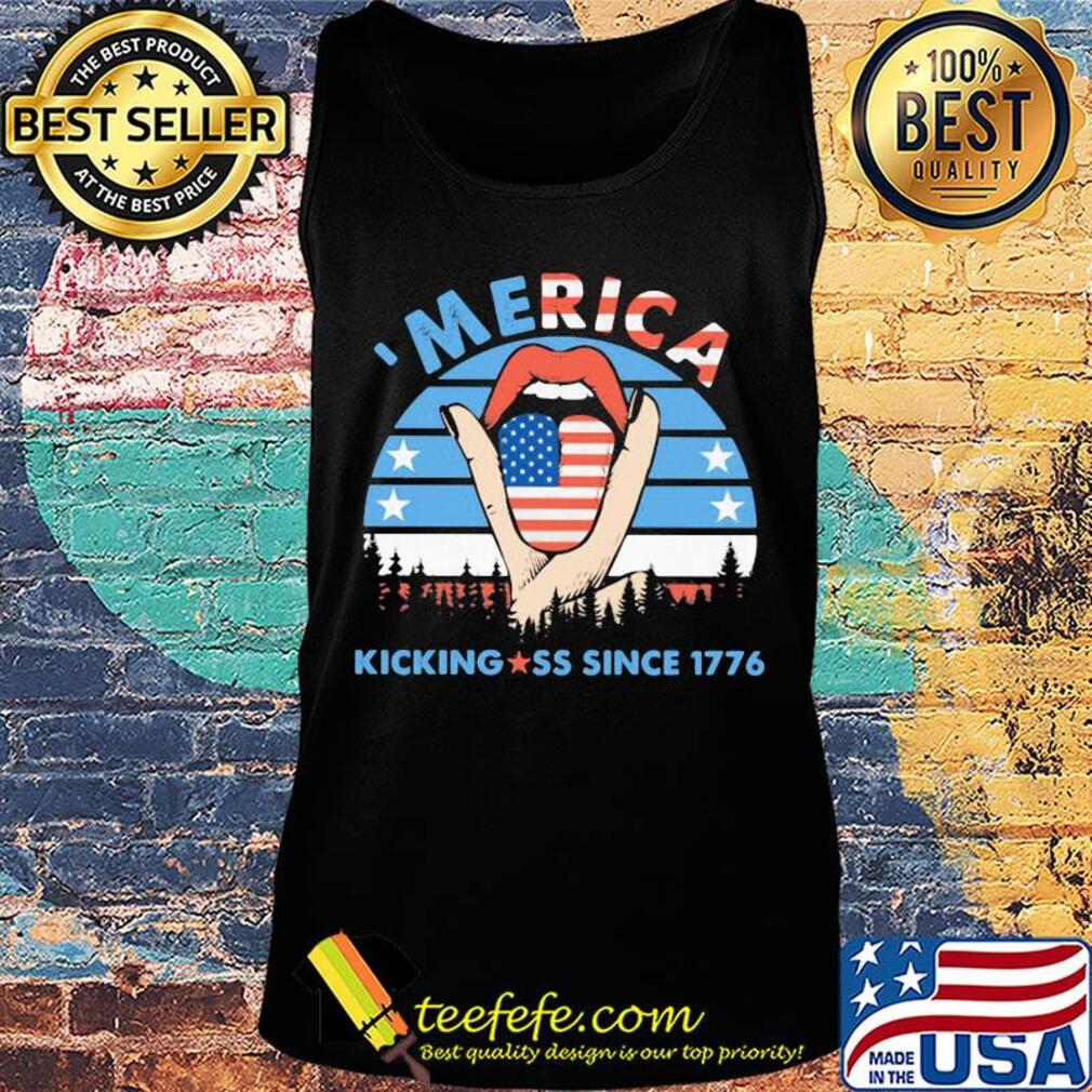 Merica kicking ass since 1776 american flag independence day vintage retro s Tank top Merica kicking ass since 1776 american flag independence day vintage retro s Tank top