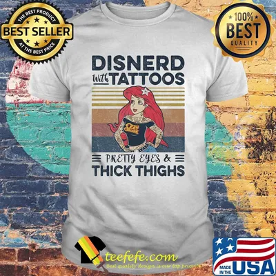 Mermaid disnerd with tattoos pretty eyes and thick thighs vintage retro shirt