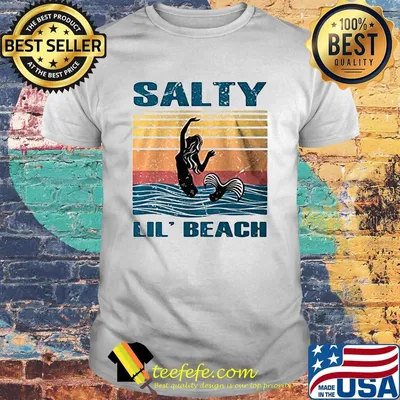 Mermaid salty lil' beach vintage retro shirt