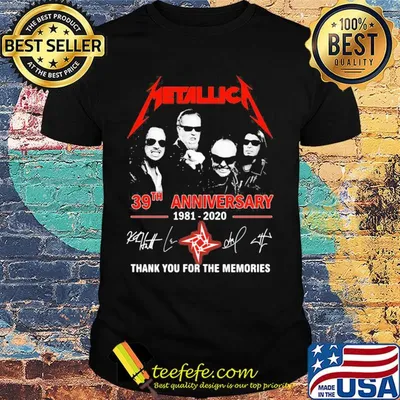 Metallica 39th anniversary 1981 2020 thank you for the memories signature shirt