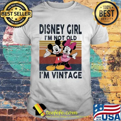 Mickey mouse and minnie mouse disney girl i'm not old i'm vintage retro shirt