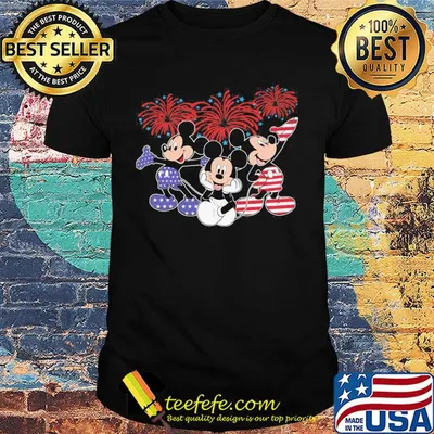 Mickey mouse firework american flag independence day shirt