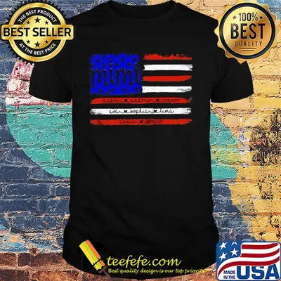 Mimi mason andrew connor ava sophia lima American flag veteran Independence Day shirt