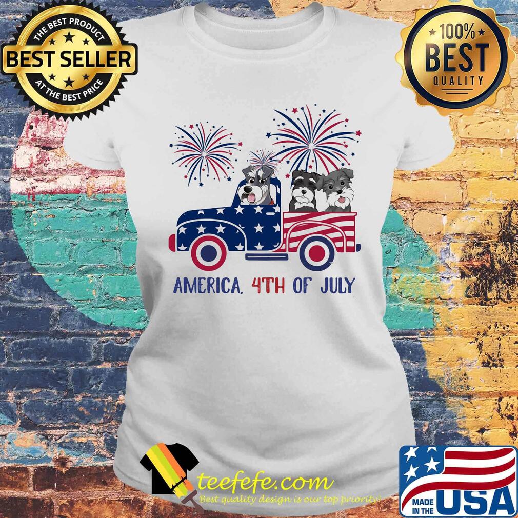 Miniature Schnauzer America 4th Of July Flag Shirt Laides tee Miniature Schnauzer America 4th Of July Flag Shirt Laides tee