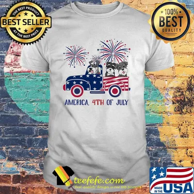 Miniature Schnauzer America 4th Of July Flag Shirt