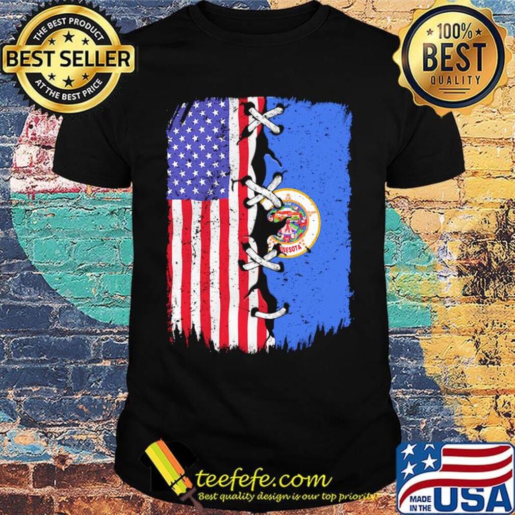 Minnesota and American flag independence day shirt Minnesota and American flag independence day shirt