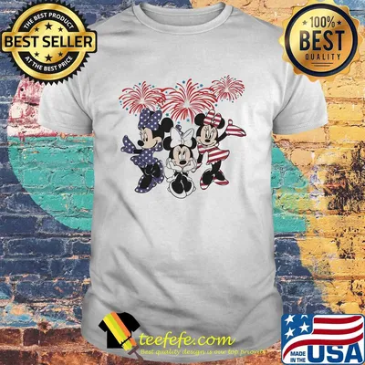 Minnie mouse firework american flag independence day shirt