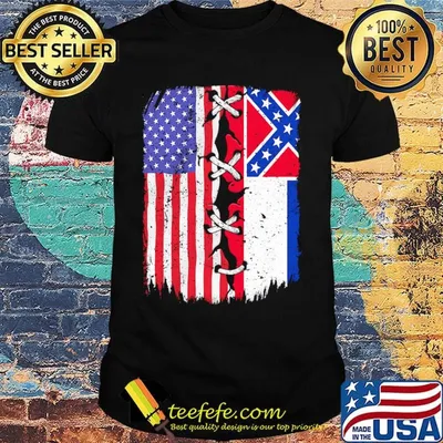 Mississippi and American flag independence day shirt