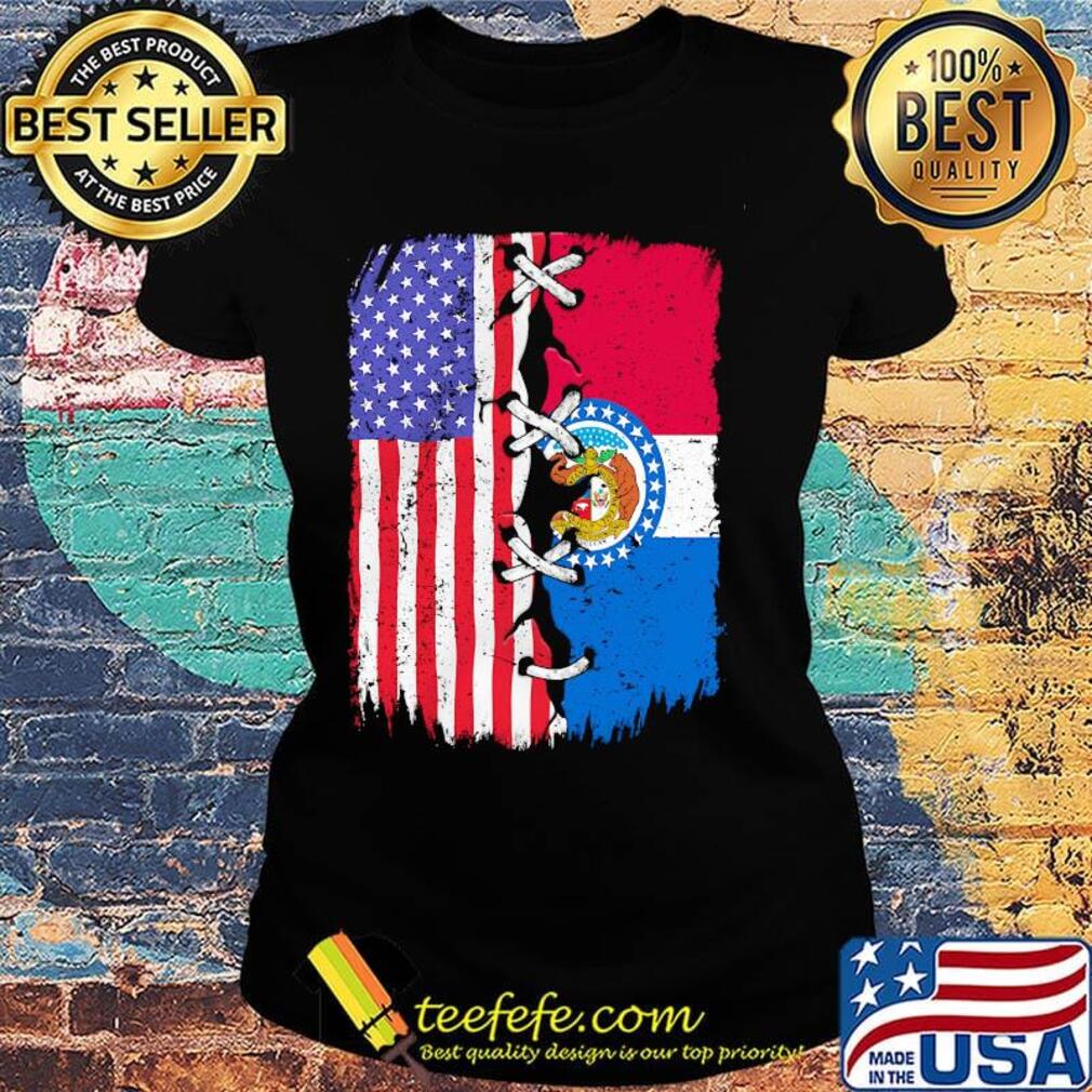 Missouri and American flag independence day s Ladies tee Missouri and American flag independence day s Ladies tee