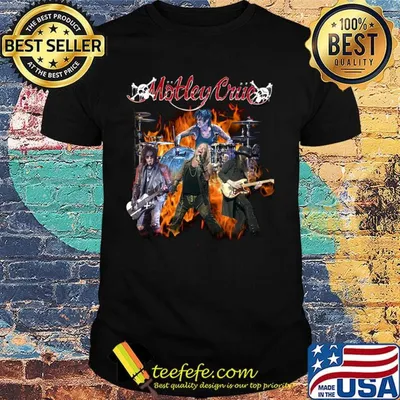 Motley crue band fire shirt