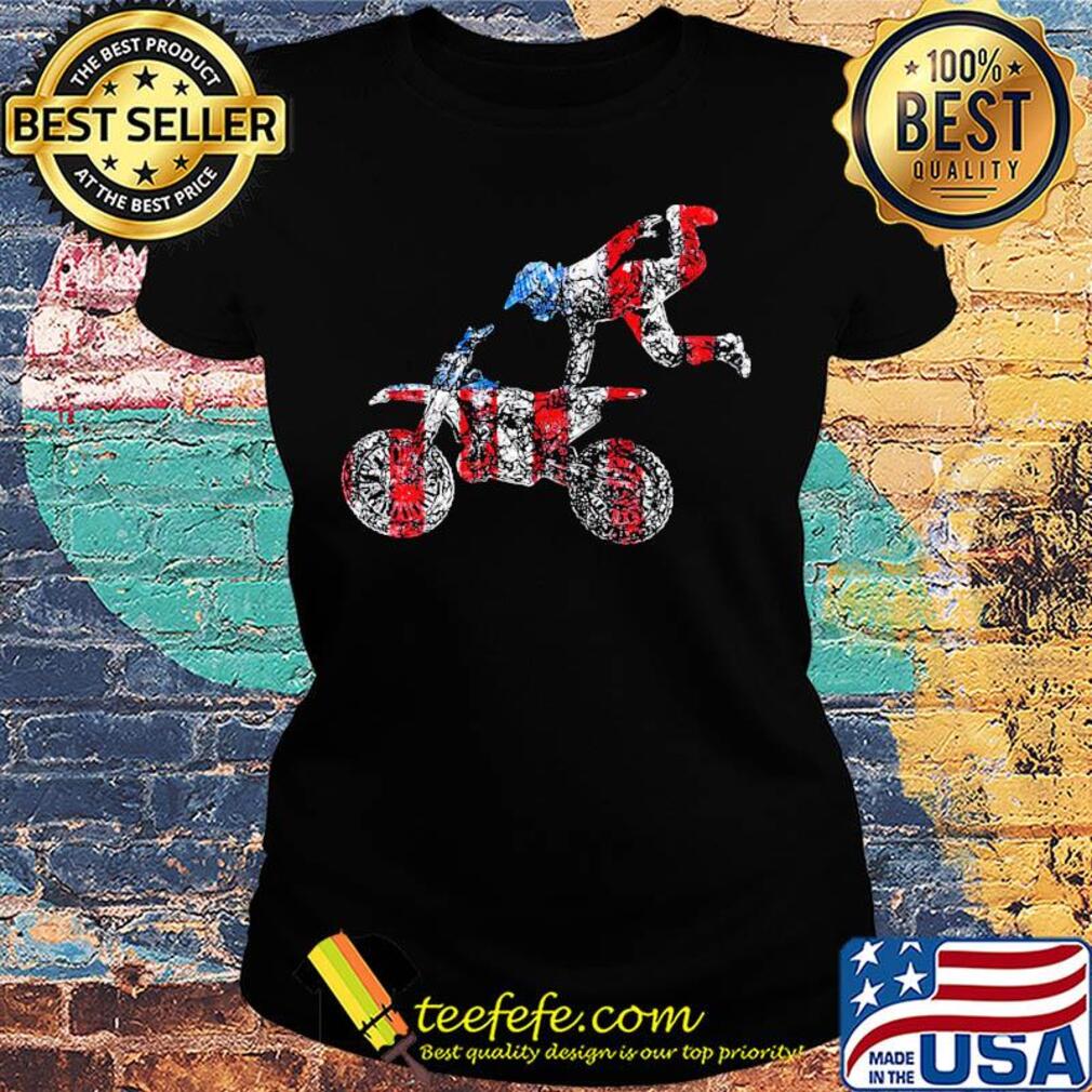 Motocross american flag happy independence day s Ladies tee Motocross american flag happy independence day s Ladies tee