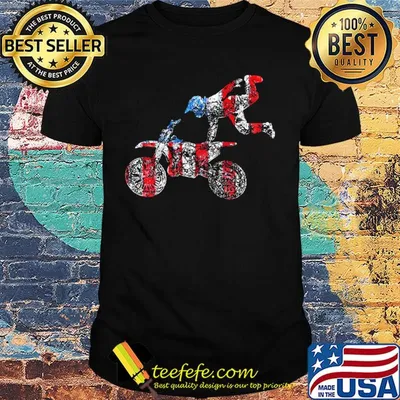 Motocross american flag happy independence day shirt