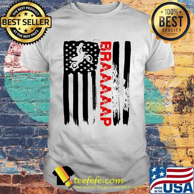 Motocross braap american flag independence day shirt