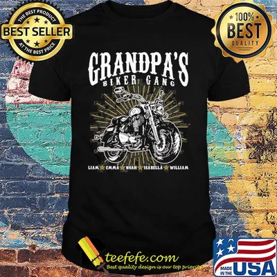 Motorcycle grandpa's biker gang father's day shirt