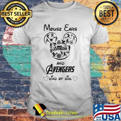 Mouse ears and avengers kind of girl shirt