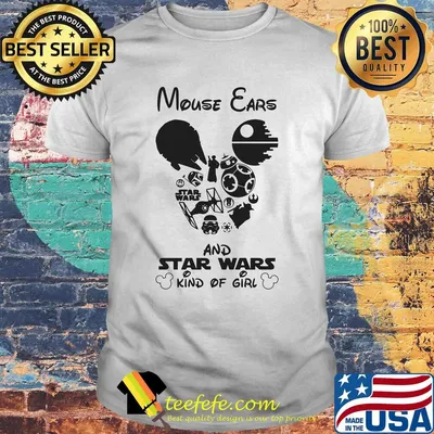 Mouse ears and star wars kind of girl shirt