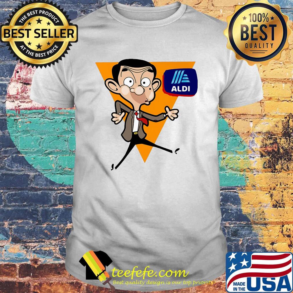 Mr. Bean cartoon aldi logo shirt